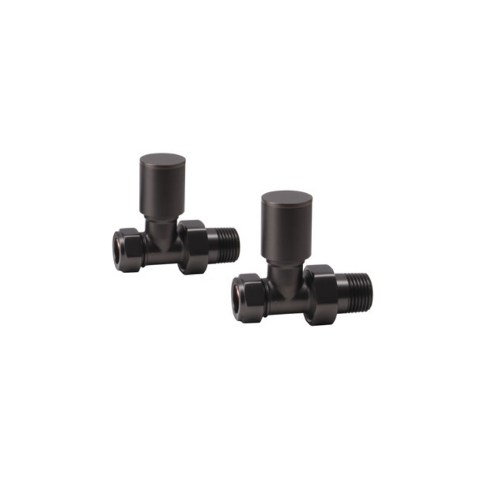 Cutout image of Redroom by Barwick Gunmetal Straight Round Manual Radiator Valves